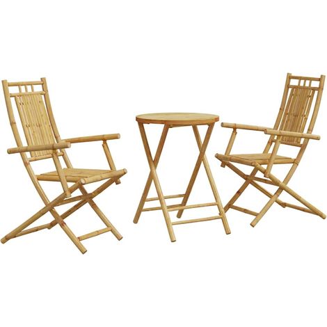 Maison Exclusive - 3-tlg. Bistro-Set Bambus (1/5)