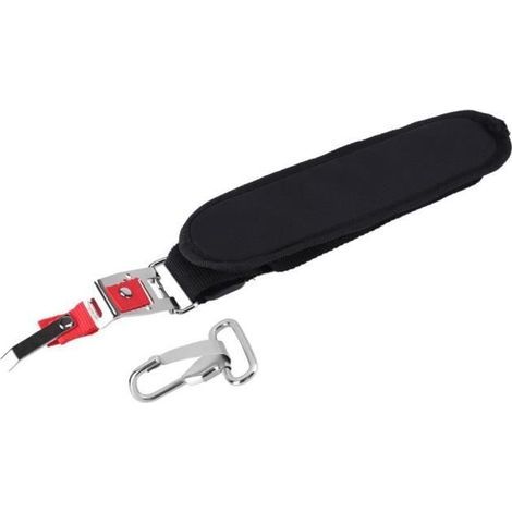 Fydun sangle de harnais de coupe-bordures Bandoulière de harnais réglable en nylon noir pour débroussailleuse avec crochet de (1/4)