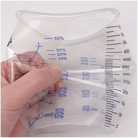 25 tasses mélange peinture plastique 600ml mélange précis liquide, couleur aléatoire (1/5)