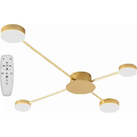DECKENLAMPE GOLD 4-ARM LED APP520-4C