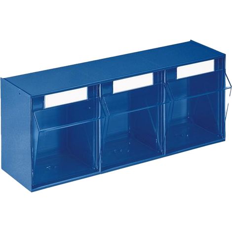 Lockweiler magasin transparent H 242 x L 600 x P 203 mm bleu - 1500391