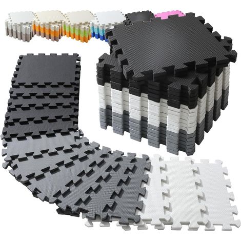 Tapis de Sol Puzzle 20 Pièces EVA Mousse Épaisse avec Sac de Rangement - Protection Sol Fitness Gym (1/5)