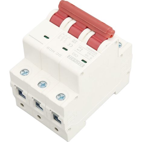 Le nouveau disjoncteur DZ47s-63Z C63 DC 750V 3P DC, disjoncteur miniature 63A pour systèmes photovoltaïques solaires, montage sur rail DIN, capacité de coupure basse tension 6000A. (1/5)