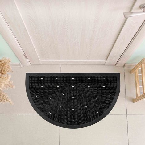 Paillasson extérieur Tapis en caoutchouc 45 x 75 cm demi-cercle (1/5)