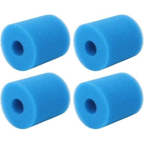 XVX Cartouche D'éponge de Filtre de Piscine de Type H de 4 Pièces, éponge de Rechange de Cartouches de Mousse de Filtre de Piscine pour la Pompe de Piscine