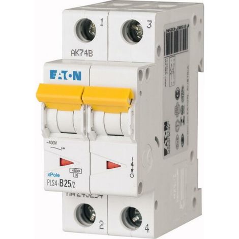 Eaton pls4-c25/2 interruttore magnetotermico automatico modulare  4,5ka 2p c 25a 243280