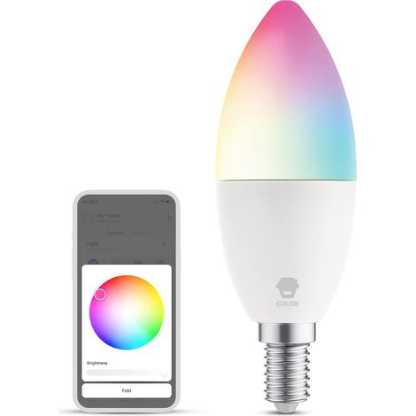Chuango C372C Lampadina Candela Smart E14 Wifi Lampadina Intelligente Decorativa Colorata per Risparmio Energetico Regolabile da Smartphone e Compatibile con Alexa, Google Home, Siri - 5W (1/5)