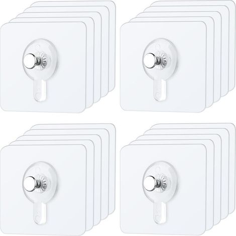 Lot de 20 Adhésif Accroche Tableau Sans Percer, Accroche Cadre Fixation Murale, Attache Cadre Adhésif Crochets pour Accroche Cadres Photo, Photos, Peintures (20)