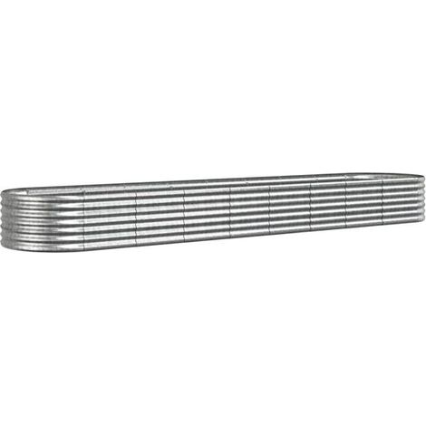 Jardinière surélevée, acier galvanisé, argent (1/5)