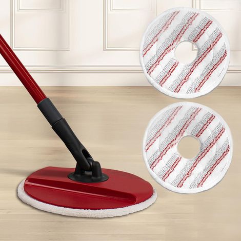 2 Pièces Recharge de Serpillere en Microfibres pour Vileda Spin and Clean Mop, ête de Serpillière de Remplacement Lavables et Réutilisables pour Nettoyer les Sols Serpillere pour Vileda (1/5)