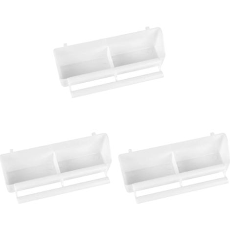 Mangeoire pour cage, lot de 3 abreuvoirs et bols en plastique (1/5)