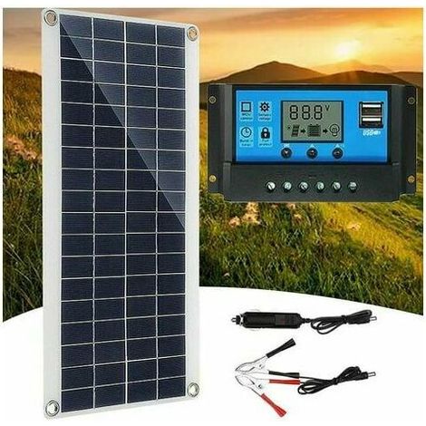 Kit Solaire 300 W - Régulateur De Charge 60 A - Pour Camping-Car Bateau Jardin Éclairage - 12 V (1/5)