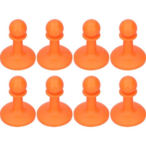8 pièces Bouchon Antifoudre pour Mât de Tente, Accessoire de Camping et Randonnée (Orange) (1/5)