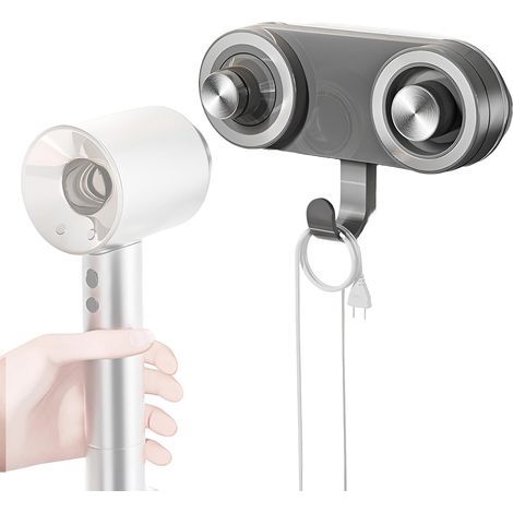 Magnetischer Haartrocknerhalter, kein Bohren erforderlich, Wandmontage, abnehmbar und wiederverwendbar, passend für die meisten Haartrockner (1/5)