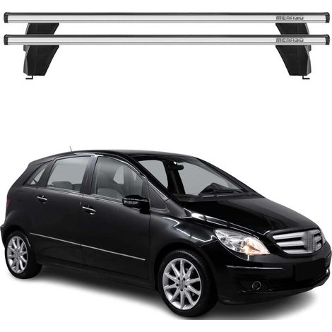 OMAC Dachträger Querträger Alu für Mercedes B Klasse W245 2005-2011 – Abschließbar – T-Nut – City-Crash-getestet – Max. 75 kg Silber (1/5)