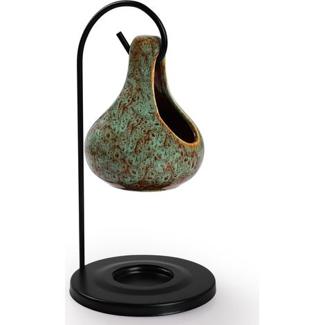 Brûleurs Huile Essentielle en Céramique, Lampe à Parfum en Céramique, Brûleur à Cire pour Chaudron Suspendu, Photophore Veilleuse Chauffe-Parfum pour Décoration Salon,Chambre,Bureau (Vert) (1/5)