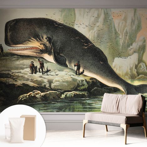 Papier peint intissé décoratif avec colle pour salon chambre et bureau Installation rapide La grandeur de la mer 312x219 cm (1/5)
