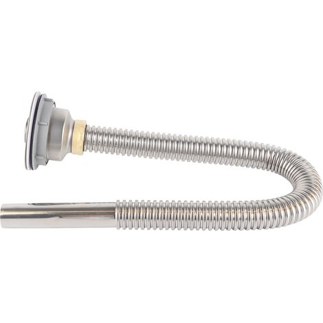 Tuyau d'évacuation d'évier de cuisine en acier inoxydable pour le lavage des légumes, avec couvercle décoratif et anneau désodorisant. Accessoires de vidange pour un seul bac, avec cache décoratif et