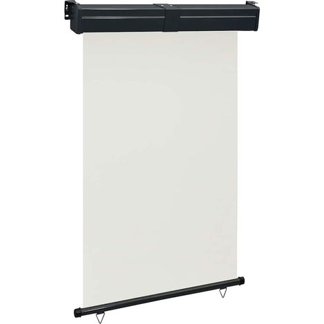 Toldo lateral de balcón color crema 125x250 cm vidaXL