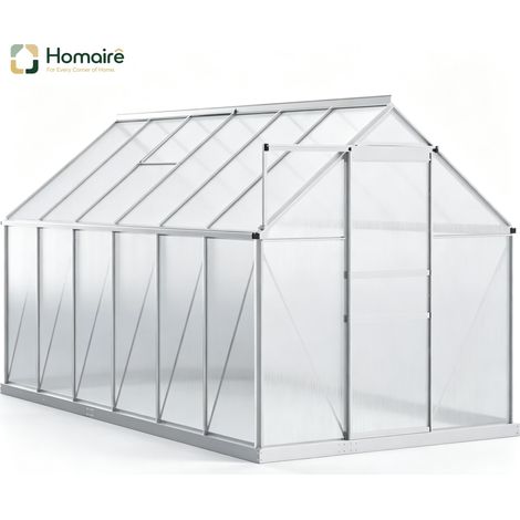 Mehrfarbiges Aluminium-Gewächshaus 190 x 375 x 199 cm HOMAIRE (1/5)