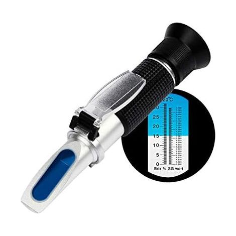 Beer Wort Refractometer, Brix/Specific Gravity Refractometer with ATC for Brewing Beer, Dual Scale (Specific Gravity 1,000-1,130 and Brix 0-32%) (1/5)