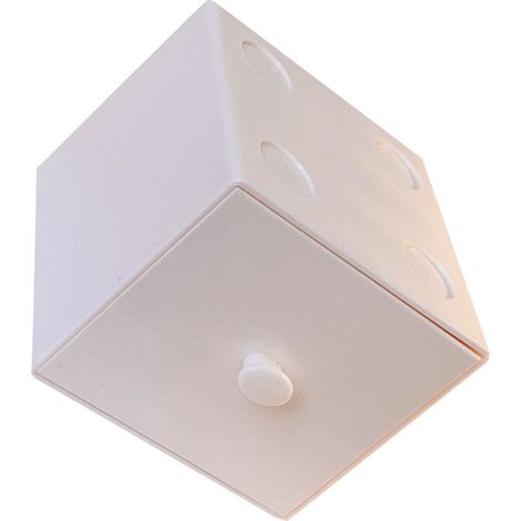 Boîte de rangement de bureau carrée en plastique, empilable, avec tiroir pour trombones et fournitures de bureau, blanche (1/5)