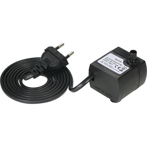 Pompe à eau submersible 280 L/H 4 W pour fontaines de table d'aquarium, jardins d'étang et systèmes hydroponiques avec une buse, cordon d'alimentation de 1,5 m (4,9 pieds) (1/3)