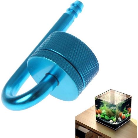 Difusor de CO2 para acuario，Atomizador con contador de burbujas，Alimentación de plantas acuáticas，6 cm，Plateado (1/5)