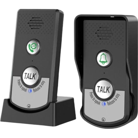 1 Sonnette sans fil, portée 1000 m, interphone bidirectionnel, étanche, batterie 2000 mAh, pour maison villa (1/5)