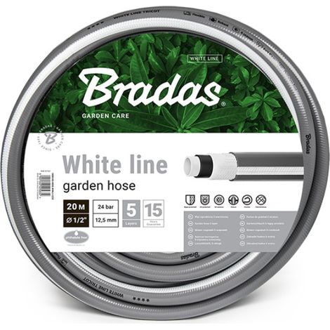 5 Lagig Schlauch 5/8" 30m Gartenschlauch Wasserschlauch WHITE LINE WWL5/830 BRADAS 5670 (1/5)