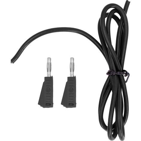 Fil de test banane laiton PE, câble électrique pour testeur de tension batterie camion, 4mm Noir (1/5)