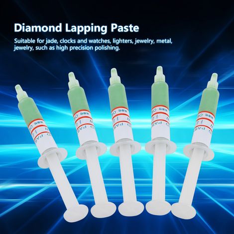 Ensemble de 5 tubes de pâte à polir diamantée, composé de rodage, pâte abrasive, aiguille W14800 (1/5)