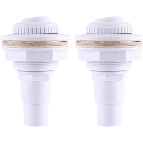 Komplettes 2-teiliges Rücklaufdüsen-Anschlussset für Aufstellpools mit 1-1/2-Zoll-Schlauchadapter (Außengewinde) und 3/4-Zoll-Mutter (1/3)
