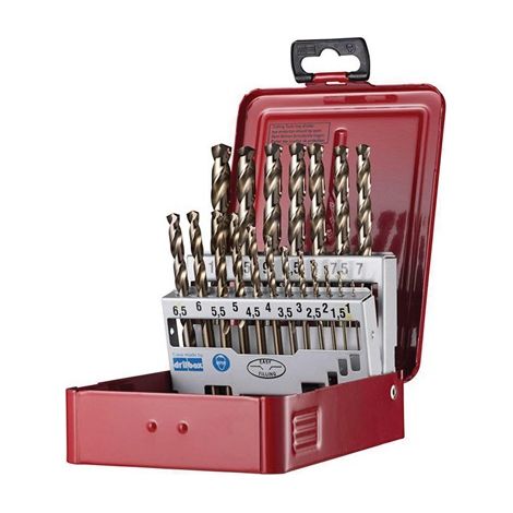 Spiralbohrersatz A295 DIN 338 TypN D.1-10x0,5mm HSS-E 19tlg.Ku.-Kass. (1/2)