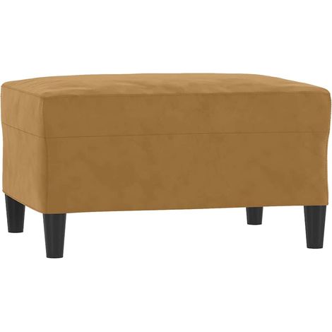 vidaXL Reposapiés de terciopelo marrón 70x55x41 cm (1/2)