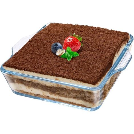 Glass Gratin Dish, Square Glass Baking Dish, 15.2 cm x 13.7 cm x 4.2 cm, Oven, Microwave (1/5)