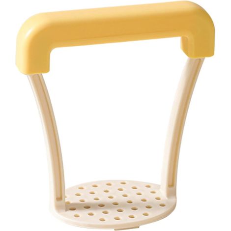 Presse-purée à pommes de terre - Presse-purée manuelle avec poignée de 13 cm, idéale pour couper le riz sans rayer, pour la cuisson et la pâtisserie des légumes. (1/5)