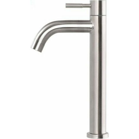 Mitigeur de lavabo monotrou en laiton chromé – Corps haut pour style moderne – Contrôle optimal du débit et de la température (1/5)