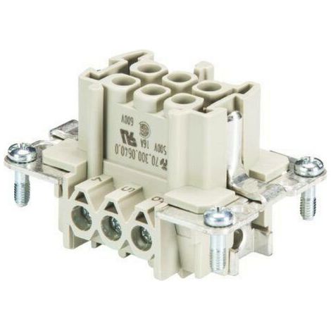 Wieland Electric 70.300.0640.0 Insert femelle BAS Nombre total de pôles 6 + PE 1 pc(s) D11737 (1/3)