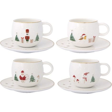 4 Kaffeetassen 12 cl - Let It Snow - Easy Life
