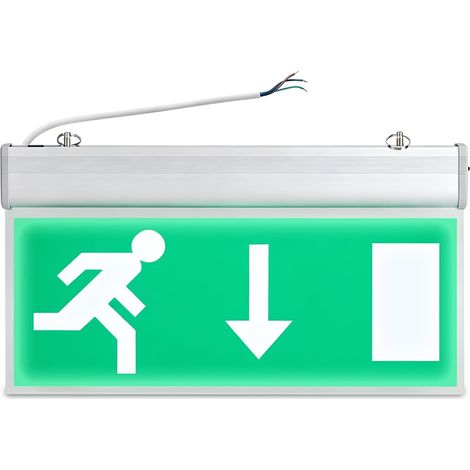 Éclairage De Secours LED, Panneau De Sortie De Secours, Lumière De Sortie D'urgence Lampe De Secours LED Évasion De Sécurité Évacuation Indicateur Lumière De Secours Pour Montage Mural, Et Au Plafond (1/5)