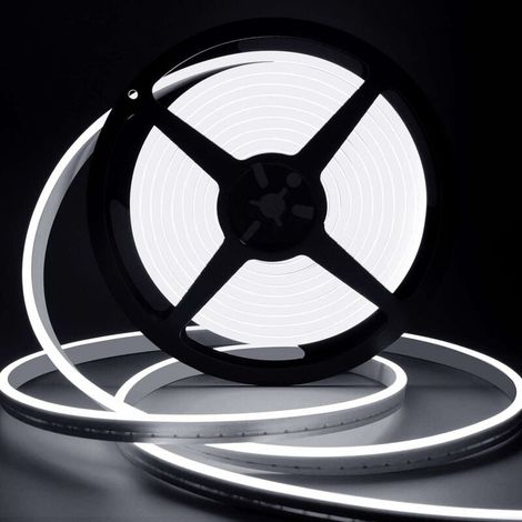 Ruban Led 10M, 12V 6000K Néon Blanc Bande LED Lumineuse, IP65 Etanche Silicone Découpable Flexible Néon Lumière pour Chambre, Cuisine, Décoration (1/3)