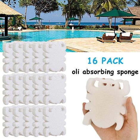 Éponge absorbante pour piscine, idéale pour éliminer les dépôts de surface, absorbant en mousse à absorption d'huile renforcée, accessoire pour spa et spa pour l'entretien courant et le nettoyage des (1/5)