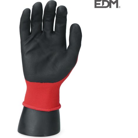 Latexbeschichteter Polyester-Bauhandschuh Größe 7 EDM (1/3)