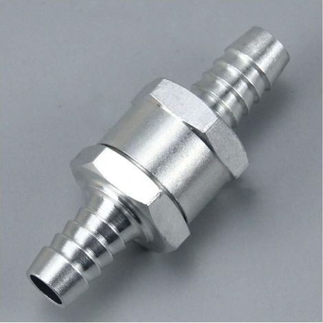 Válvula de acero inoxidable, 1 válvula de retención de aleación de aluminio, 6 mm, válvula unidireccional para tubería, para gasolina y diésel. (1/4)