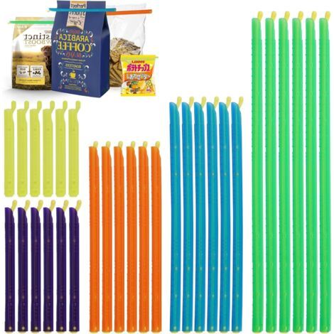 30 Pièces Clip Pinces Fermeture Sachet Alimentaire, 28.5/22.5/18.5/12.5/9 cm, Réutilisables Alimentaire Clip D'étanchéité, Cuisine Sealing Clips en Plastique, pour Cuisine, Maison, Stockage de Camping
