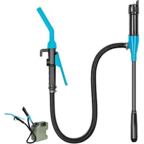 Pompe de transfert carburant 12V - aspiration automatique, pour essence et liquides - noir (1/3)