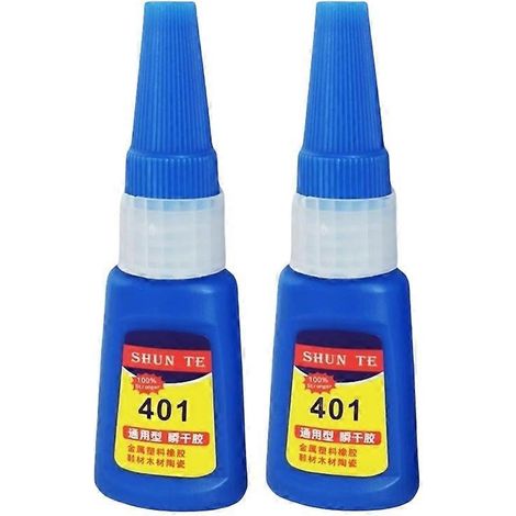 Colle instantanée 2x - Pratique et facile à utiliser - Séchage rapide - Multiusage - Restauration de céramique - Colle durable (1/5)