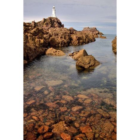 Tableau sur toile phare de Jersey 65x97 cm - Impression sur Toile Murale Décorative - Image imprimée en HD sur Toile - Toile sur Châssis en Bois FSC - Fabriqué en France (1/5)