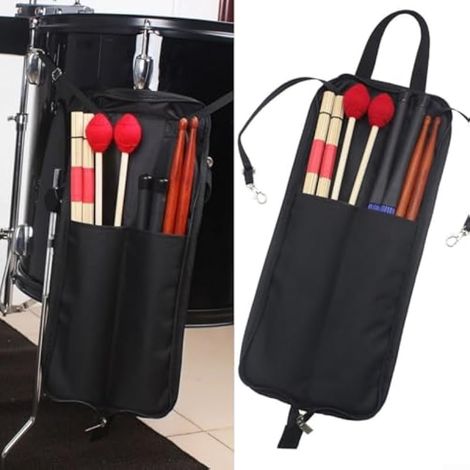 Étui pour baguettes de batterie en tissu Oxford, sac bandoulière pratique, résistant à l'eau, plusieurs couleurs (rose) (1/3)